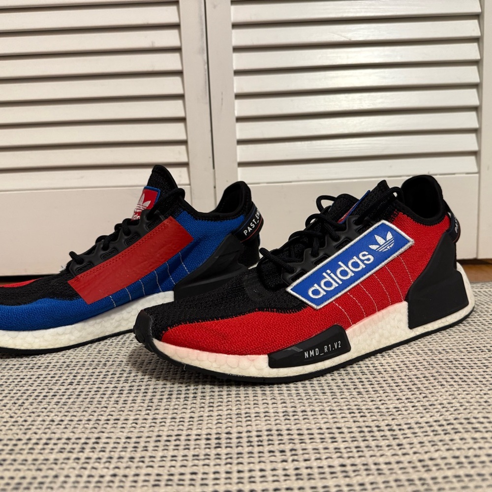 Adidas NMD R1 V2 Red and Blue Sneakers